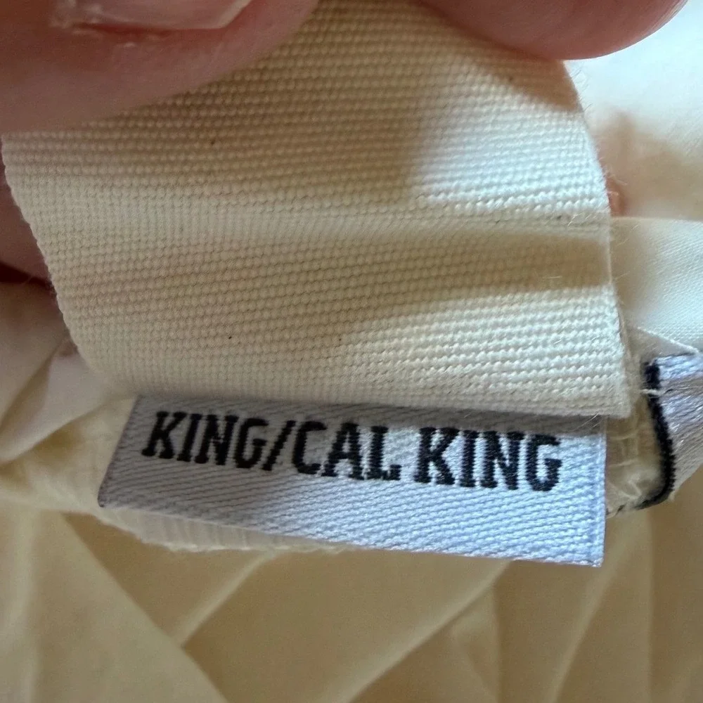 Quince Organic Cotton Duvet Cover Bedding Ivory Size King/Cal King Minimalist